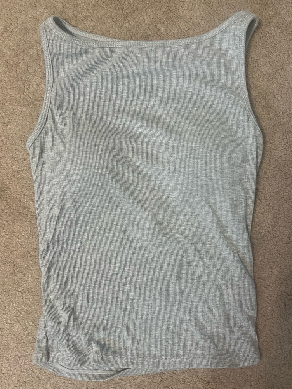 Klassy Network Heather Gray Ribbed Scoop Tank